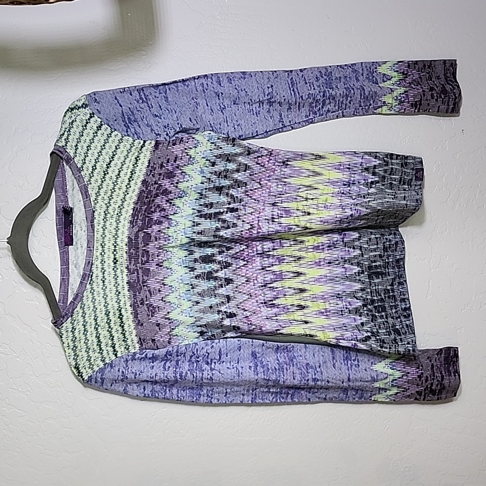 PrAna Purple Lottie Tie Dye Long Sleeve Top Size XXS